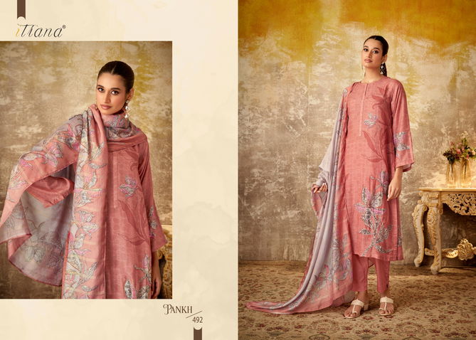 Pankh By Itrana Muslin Silk Digital Printed Dress Material Wholesale Shop In Surat
